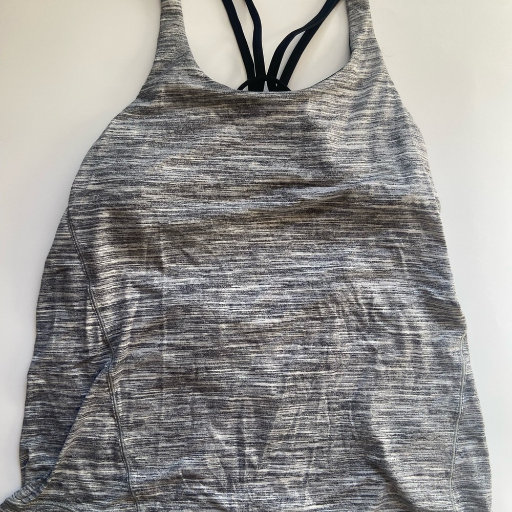 Lululemon Gray Strappy Athletic Tank Top